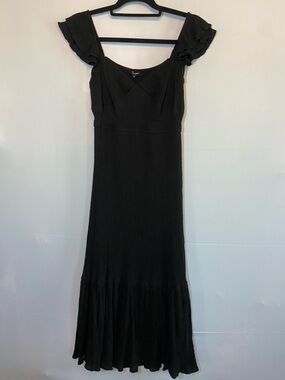 Blu Pepper Flutter Sleeve Maxi Dress